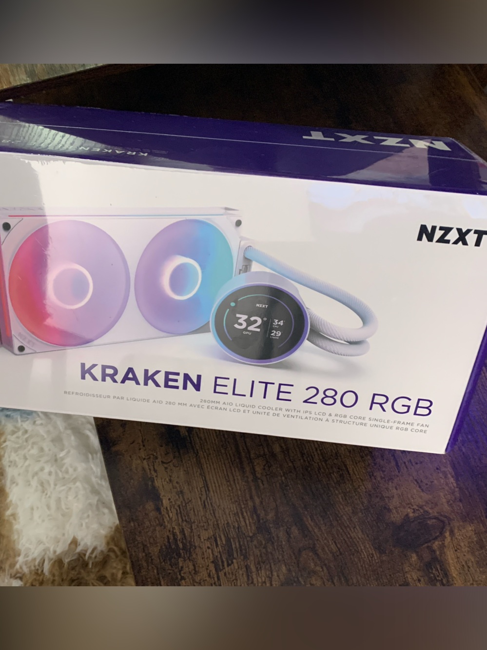 NZXT Kraken Elite 280 RGB Cooler - White & Purple Accents